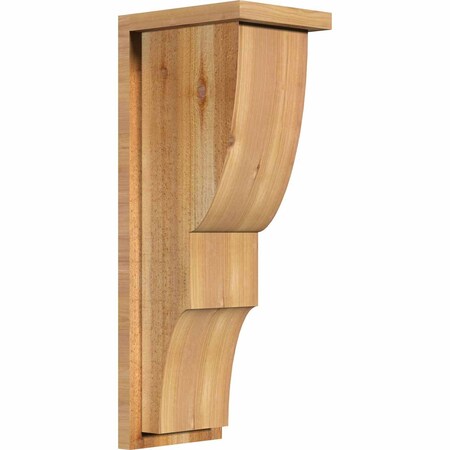 Ridgewood Rough Sawn Corbel W/Backplate, Western Red Cedar, 8W X 10D X 26H